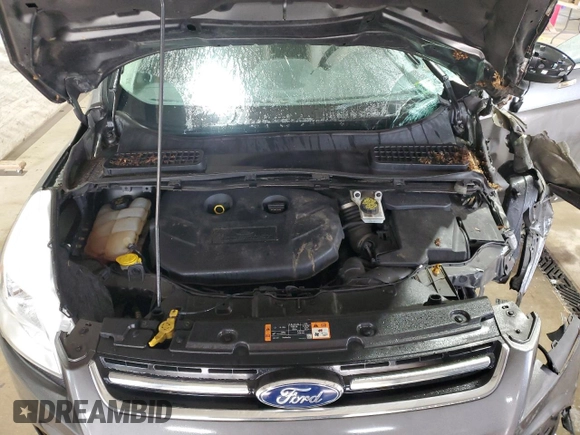 2015 Ford Escape Titanium with VIN 1FMCU9J93FUC86300, listed as a Copart auction lot 60852895 with 156,296 mi miles and Salvage title. Bid and sale history available at DreamBid. Image 12.