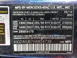 2017 Mercedes-Benz GLE 350 with VIN 4JGDA5JB7HA854738, listed as a IAAI auction lot 42183154 with 127,500 mi miles and . Bid and sale history available at DreamBid. Image 9.