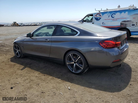 2020 BMW 4 Series 430i with VIN WBA4W3C00LFH55941, listed as a Copart auction lot 54744424 with 75,818 mi miles and Salvage Title. Bid and sale history available at carsss.com. Image 2.