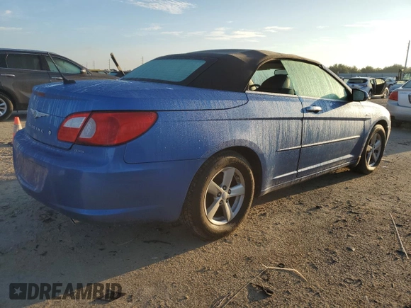 2008 Chrysler Sebring Limited with VIN 1C3LC65M58N230803, listed as a Copart auction lot 74235174 with 0 mi miles and Salvage Title. Bid and sale history available at carsss.com. Image 3.