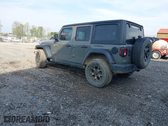 2019 Jeep Wrangler Unlimited Sport S with VIN 1C4HJXDG6KW578720, listed as a IAAI auction lot 42057153 with 65,719 mi miles and . Bid and sale history available at DreamBid. Image 3.