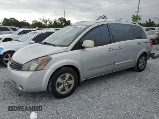 2008 Nissan Quest S z VIN 5N1BV28U18N122969, wystawiony jako Copart lot #59174285 z przebiegiem 196 138 mil mil oraz Szkoda całkowita • Salvage title. Historia ofert i sprzedaży dostępna na DreamBid. Obrazek 1.