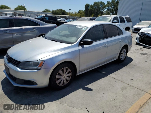 2011 Volkswagen Jetta Sedan S with VIN 3VW1K7AJ1BM044973, listed as a Copart auction lot 62353444 with 0 mi miles and Salvage Title. Bid and sale history available at carsss.com. Image 1.