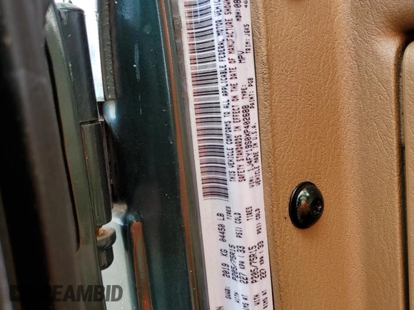 1999 Jeep Wrangler Sport with VIN 1J4FY19S0XP402688, listed as a Copart auction lot 58968125 with 211,910 mi miles and Salvage title. Bid and sale history available at DreamBid. Image 13.