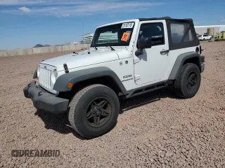 2012 Jeep Wrangler Sport with VIN 1C4AJWAG0CL219303, listed as a Copart auction lot 55102115 with 104,003 mi miles and Salvage title. Bid and sale history available at DreamBid. Image 1.