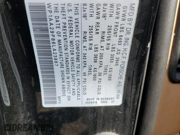 2006 Porsche Cayenne with VIN WP1AA29P86LA23867, listed as a Copart auction lot 69877494 with 197,416 mi miles and Salvage Title. Bid and sale history available at carsss.com. Image 14.