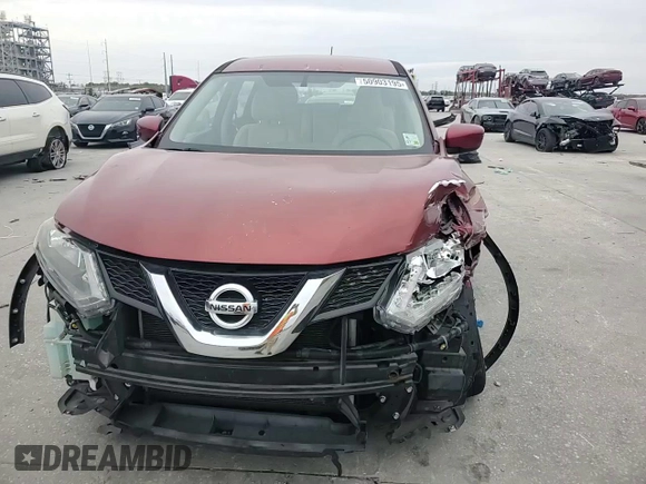 2016 Nissan Rogue S with VIN JN8AT2MT0GW003830, listed as a Copart auction lot 50903195 with 124,360 mi miles and Salvage Title. Bid and sale history available at carsss.com. Image 12.