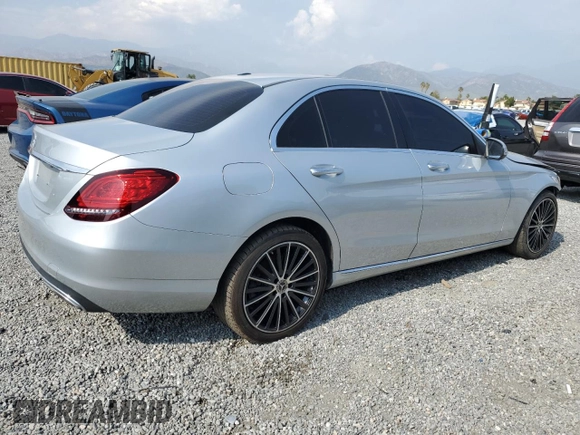 2021 Mercedes-Benz C 300 with VIN W1KWF8DB8MR638345, listed as a Copart auction lot 55027915 with 43,623 mi miles and Clean Title. Bid and sale history available at DreamBid. Image 3.