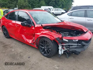 2022 Honda Civic Si with VIN 2HGFE1E59NH474782, listed as a IAAI auction lot 39933565 with 18,447 mi miles and . Bid and sale history available at DreamBid. Image 1.