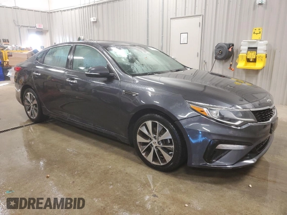 2019 Kia Optima LX with VIN 5XXGT4L35KG291082, listed as a Copart auction lot 87083004 with 135,163 mi miles and Salvage Title. Bid and sale history available at carsss.com. Image 4.