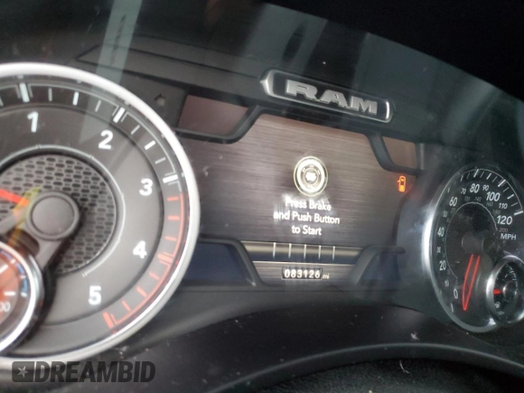 2022 Ram 2500 Big Horn with VIN 3C6UR5DL4NG263224, listed as a Copart auction lot 82410244 with 83,126 mi miles and Salvage Title. Bid and sale history available at carsss.com. Image 9.