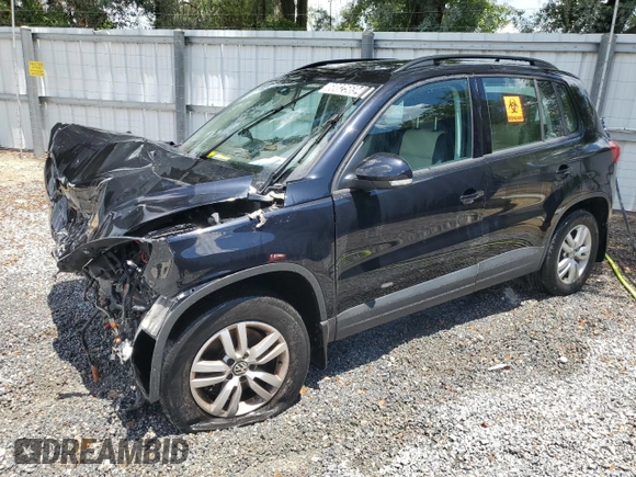 2017 Volkswagen Tiguan S with VIN WVGBV7AXXHK035526, listed as a Copart auction lot 48862055 with 89,558 mi miles and Clean Title. Bid and sale history available at DreamBid. Image 1.