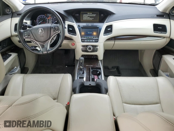 2015 Acura RLX Advance with VIN JH4KC1F93FC001340, listed as a Copart auction lot 82438264 with 115,370 mi miles and Salvage title. Bid and sale history available at DreamBid. Image 8.