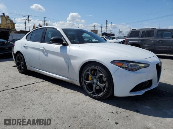 2020 Alfa Romeo Giulia with VIN ZARFAMAN6L7626100, listed as a Copart auction lot 51003135 with 41,991 mi miles and Salvage title. Bid and sale history available at DreamBid. Image 4.