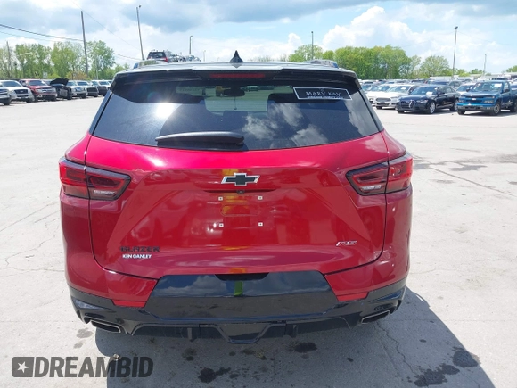 2023 Chevrolet Blazer RS with VIN 3GNKBERS9PS184482, listed as a IAAI auction lot 42246015 with 17,553 mi miles and . Bid and sale history available at DreamBid. Image 16.