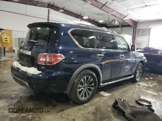 2020 Nissan Armada SL with VIN JN8AY2NC5L9621959, listed as a Copart auction lot 87372274 with 91,532 mi miles and Salvage Title. Bid and sale history available at carsss.com. Image 3.