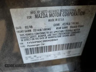2008 Mazda 6 i Sport VE with VIN 1YVHP80C285M28541, listed as a Copart auction lot 55785064 with 131,544 mi miles and Non Repairable. Bid and sale history available at carsss.com. Image 12.