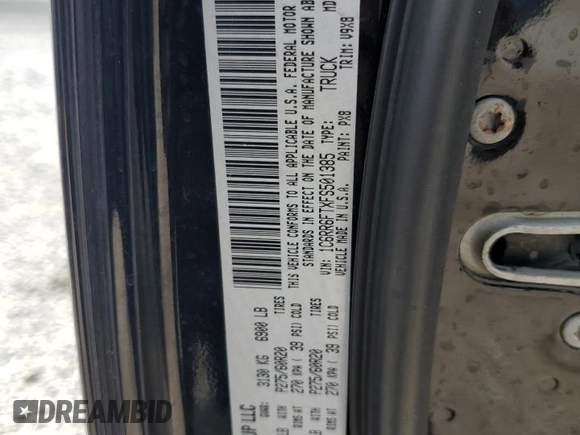 2015 Ram 1500 Express with VIN 1C6RR6FTXFS501385, listed as a Copart auction lot 58413215 with 139,711 mi miles and Salvage title. Bid and sale history available at DreamBid. Image 13.