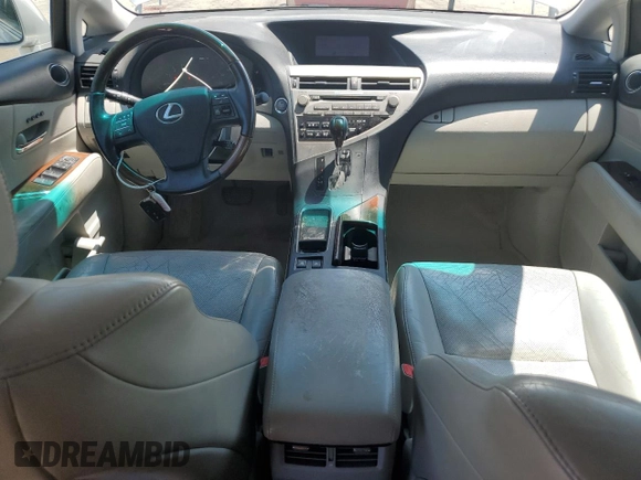 2010 Lexus RX 350 with VIN 2T2BK1BA7AC059483, listed as a Copart auction lot 61349955 with 279,992 mi miles and Salvage title. Bid and sale history available at DreamBid. Image 8.