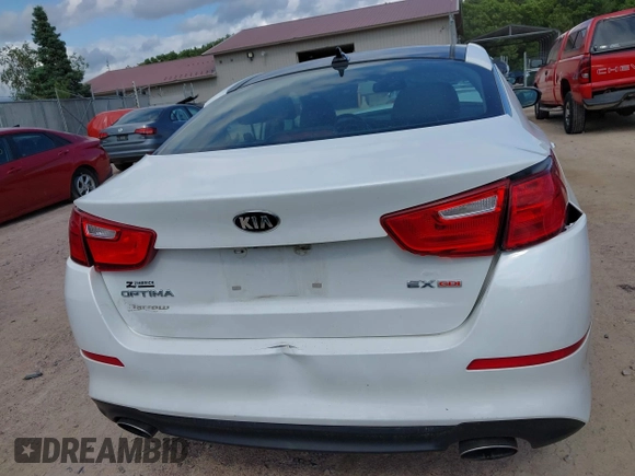 2015 Kia Optima EX with VIN 5XXGN4A77FG497218, listed as a IAAI auction lot 42464839 with 128,355 mi miles and . Bid and sale history available at DreamBid. Image 16.