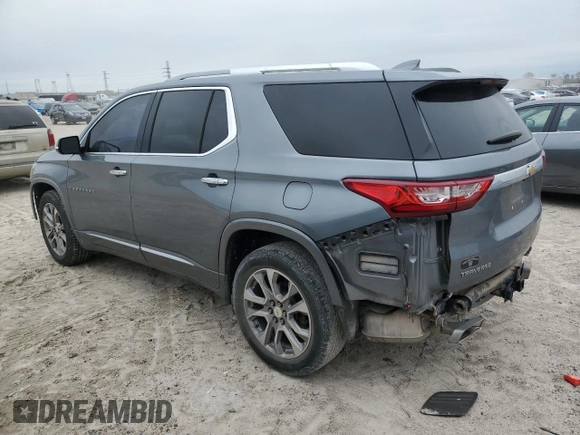 2018 Chevrolet Traverse Premier with VIN 1GNERKKW8JJ156024, listed as a Copart auction lot 46453915 with 128,527 mi miles and Salvage Title. Bid and sale history available at carsss.com. Image 2.