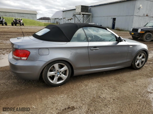 2011 BMW 1 Series 135i with VIN WBAUN7C53BVM25167, listed as a Copart auction lot 80365734 with 0 mi miles and Salvage Title. Bid and sale history available at carsss.com. Image 3.