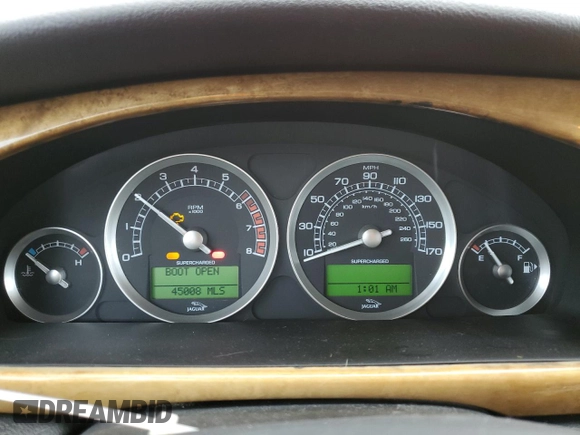 2005 Jaguar S-Type with VIN SAJWA03V351N18699, listed as a Copart auction lot 43060945 with 45,008 mi miles and Clean Title. Bid and sale history available at DreamBid. Image 9.