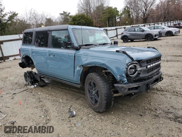 2022 Ford Bronco with VIN 1FMEE5BP0NLB66468, listed as a Copart auction lot 48975895 with 11,837 mi miles and Salvage Title. Bid and sale history available at carsss.com. Image 4.