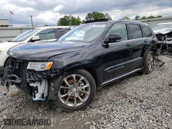 2021 Jeep Grand Cherokee Summit with VIN 1C4RJFJT2MC890473, listed as a Copart auction lot 48810223 with 19,315 mi miles and Salvage Title. Bid and sale history available at carsss.com. Image 1.