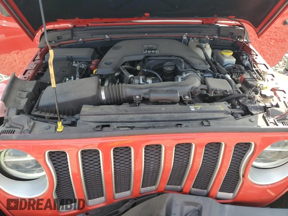 2021 Jeep Wrangler Unlimited Sahara z VIN 1C4HJXEGXMW631033, wystawiony jako Copart lot #75080754 z przebiegiem 52 857 mil mil oraz Szkoda całkowita • Salvage title. Historia ofert i sprzedaży dostępna na DreamBid. Obrazek 12.
