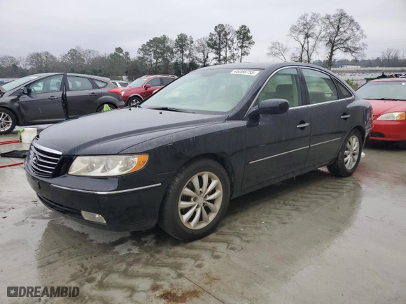 2007 Hyundai Azera SE with VIN KMHFC46F17A231820, listed as a Copart auction lot 46066755 with 56,813 mi miles and Salvage Title. Bid and sale history available at carsss.com. Image 1.