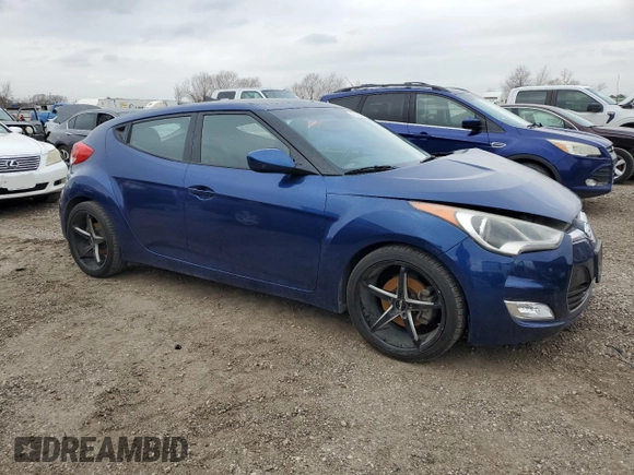 2017 Hyundai Veloster Value Edition with VIN KMHTC6ADXHU321696, listed as a Copart auction lot 45550025 with 188,063 mi miles and Salvage Title. Bid and sale history available at carsss.com. Image 4.