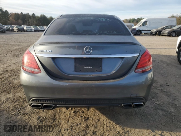 2017 Mercedes-Benz C 63 AMG with VIN 55SWF8GB3HU184554, listed as a Copart auction lot 77395064 with 106,723 mi miles and Salvage title. Bid and sale history available at DreamBid. Image 6.