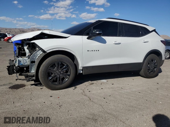 2021 Chevrolet Blazer LT with VIN 3GNKBDR41MS510296, listed as a Copart auction lot 43761245 with 47,009 mi miles and Salvage title. Bid and sale history available at DreamBid. Image 1.