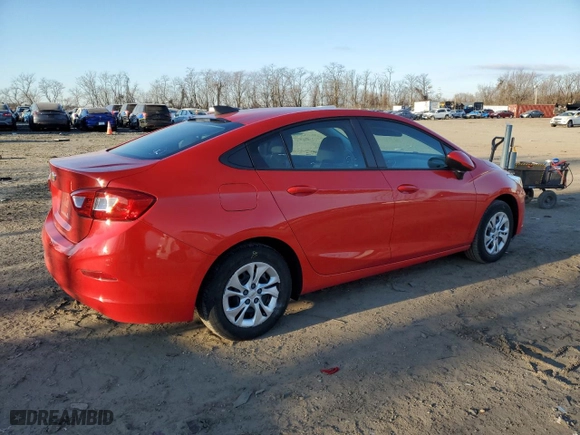 2019 Chevrolet Cruze LS with VIN 1G1BC5SMXK7132053, listed as a Copart auction lot 46297215 with 33,858 mi miles and Salvage Title. Bid and sale history available at carsss.com. Image 3.