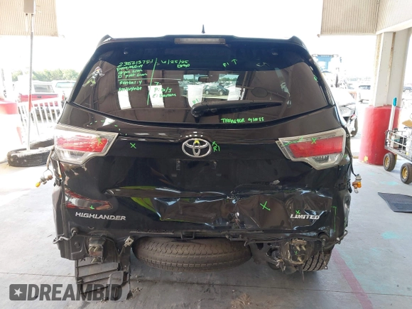 2014 Toyota Highlander Limited with VIN 5TDYKRFH0ES006562, listed as a IAAI auction lot 42629226 with 188,778 mi miles and . Bid and sale history available at DreamBid. Image 17.