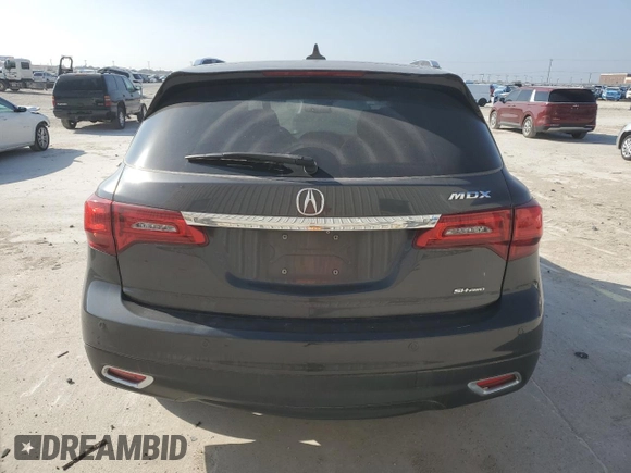 2014 Acura MDX Advance with VIN 5FRYD4H83EB038385, listed as a Copart auction lot 49025375 with 97,357 mi miles and Salvage Title. Bid and sale history available at DreamBid. Image 6.