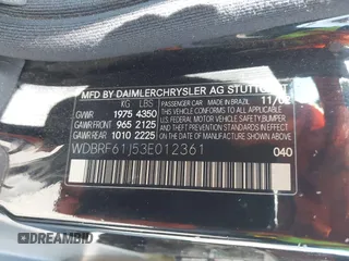 2003 Mercedes-Benz C 240 with VIN WDBRF61J53E012361, listed as a IAAI auction lot 42507001 with 145,851 mi miles and . Bid and sale history available at DreamBid. Image 9.