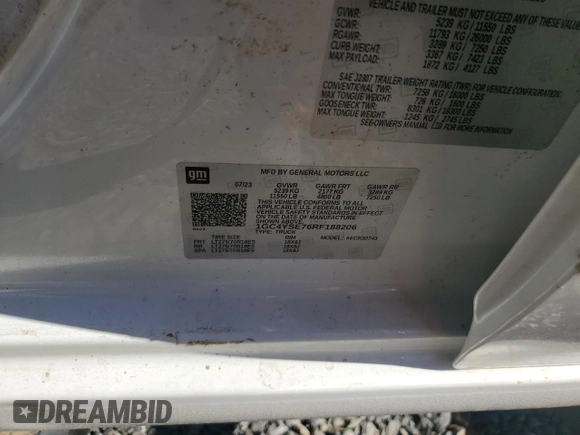 2024 Chevrolet Silverado 3500HD Work Truck with VIN 1GC4YSE76RF188206, listed as a Copart auction lot 74440004 with Not Provided miles and Salvage Title. Bid and sale history available at DreamBid. Image 13.