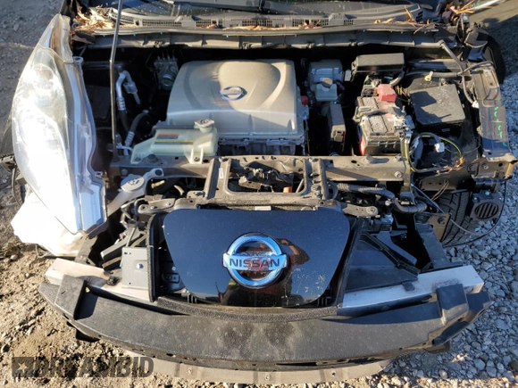 2015 Nissan LEAF SV with VIN 1N4AZ0CPXFC332849, listed as a Copart auction lot 47078555 with 77,339 mi miles and Salvage Title. Bid and sale history available at carsss.com. Image 11.