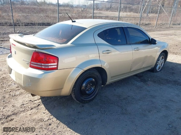 2010 Dodge Avenger R/T with VIN 1B3CC5FB5AN206267, listed as a IAAI auction lot 41794604 with 0 mi miles. Bid and sale history available at carsss.com. Image 4.