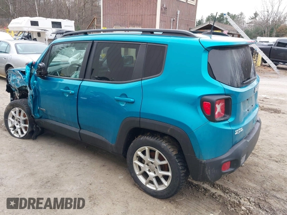 2020 Jeep Renegade Latitude with VIN ZACNJBBB7LPL94542, listed as a IAAI auction lot 41153749 with 67,706 mi miles. Bid and sale history available at carsss.com. Image 3.