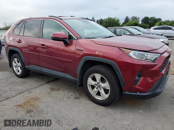 2021 Toyota RAV4 Hybrid XLE with VIN 2T3RWRFV4MW111102, listed as a Copart auction lot 64334365 with 37,662 mi miles and Salvage title. Bid and sale history available at DreamBid. Image 4.
