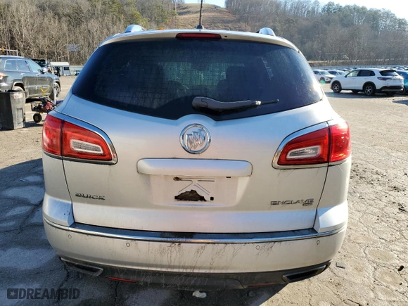 2015 Buick Enclave Premium with VIN 5GAKVCKD7FJ344974, listed as a Copart auction lot 46666125 with 0 miles and Salvage Title. Bid and sale history available at carsss.com. Image 6.