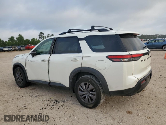 2022 Nissan Pathfinder SV with VIN 5N1DR3BC2NC247957, listed as a Copart auction lot 55448455 with 61,975 mi miles and Salvage title. Bid and sale history available at DreamBid. Image 2.
