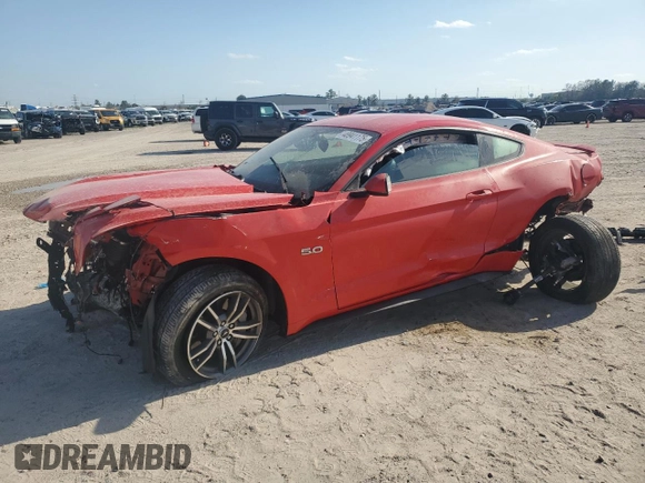 2015 Ford Mustang GT with VIN 1FA6P8CF4F5332710, listed as a Copart auction lot 48941175 with 14,321 mi miles and Salvage Title. Bid and sale history available at DreamBid. Image 1.