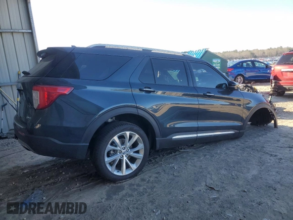 2024 Ford Explorer Platinum with VIN 1FM5K8HC0RGA18446, listed as a Copart auction lot 45936195 with 0 mi miles and Salvage Title. Bid and sale history available at carsss.com. Image 3.