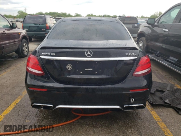 2018 Mercedes-Benz E-Class AMG E 63 S with VIN WDDZF8KB6JA374813, listed as a Copart auction lot 54470114 with 0 mi miles and Salvage Title. Bid and sale history available at carsss.com. Image 6.