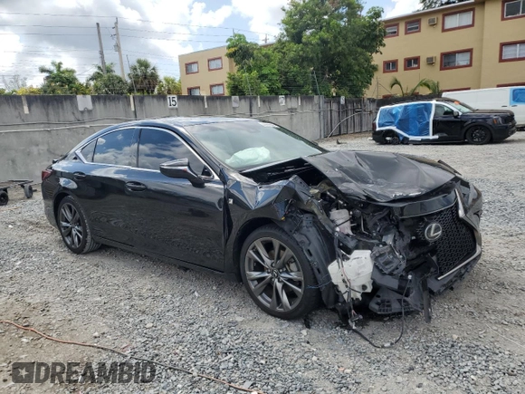 2020 Lexus ES 350 F Sport with VIN 58AGZ1B15LU057618, listed as a Copart auction lot 55978645 with 56,891 mi miles and Non repairable. Bid and sale history available at DreamBid. Image 4.
