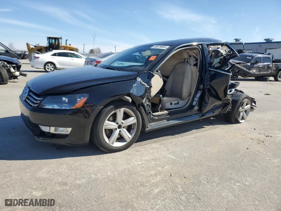 2015 Volkswagen Passat 1.8T Limited Edition with VIN 1VWAT7A37FC087624, listed as a Copart auction lot 46979885 with 189,840 mi miles and Salvage Title. Bid and sale history available at carsss.com. Image 1.
